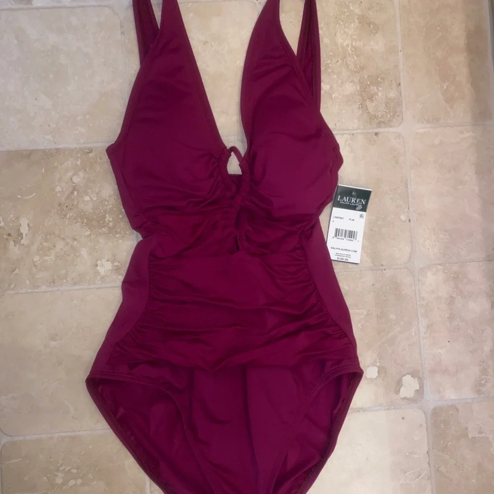 🤎💜🖤NWT Lauren Ralph Lauren Swimsuit.FIRM PRICE - Picture 6 of 6